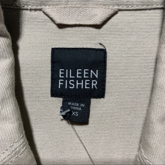 Eileen Fisher Organic Cotton Notch Collar Muslin Jacket 3/4 sleeve XS - Picture 5 of 12